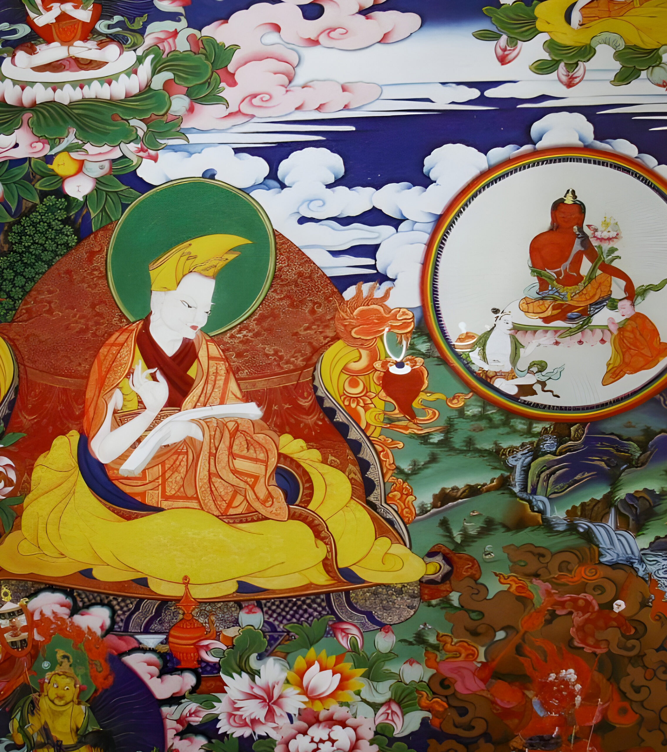 Traditional painting of Lobsang Choekyi Gyaltsen The 4th Panchen Lama.