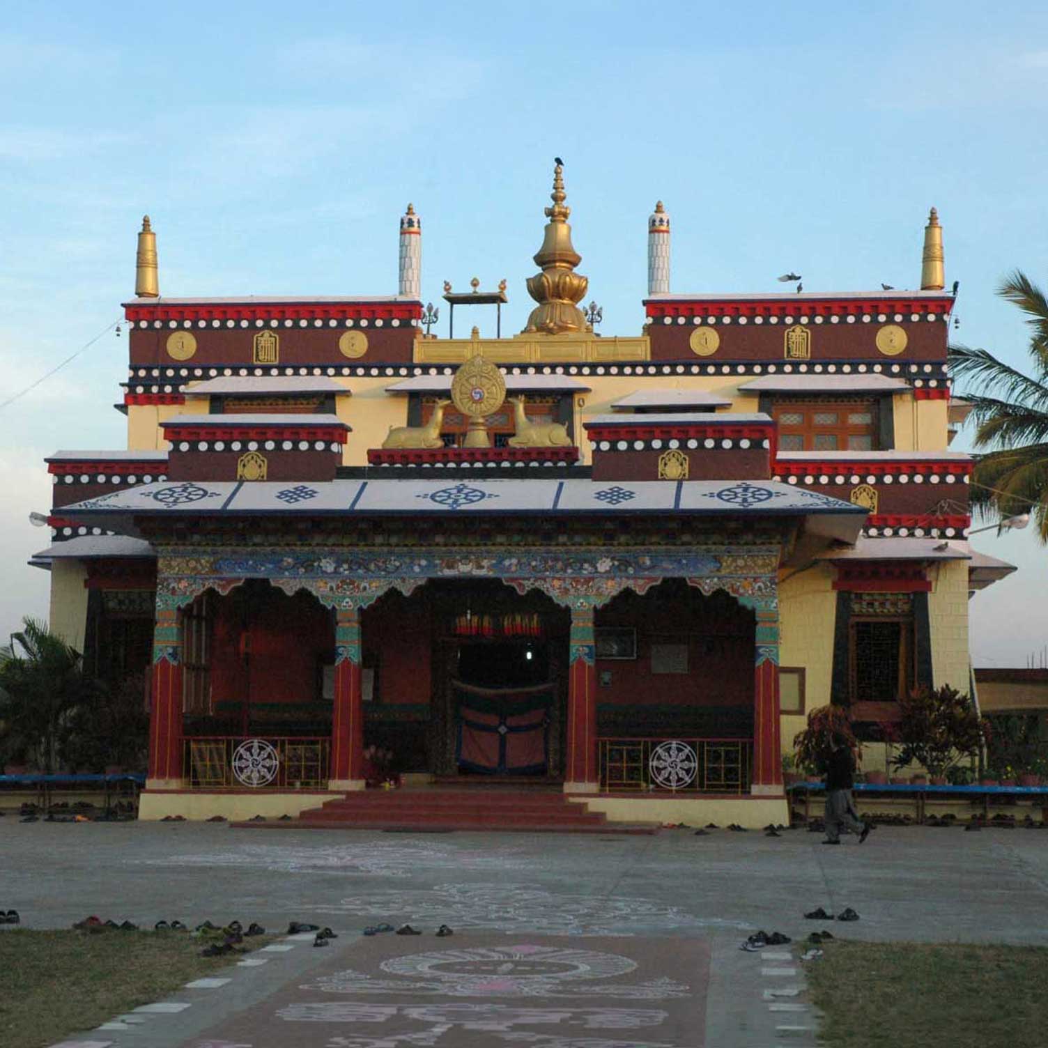 The entrance of the first temple with golden roofs.